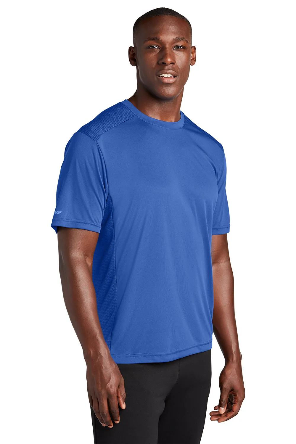 Sport-Tek Mens Elevate Moisture Wicking Short Sleeve Crewneck T-Shirt - True Royal Blue Clothing Sport-Tek