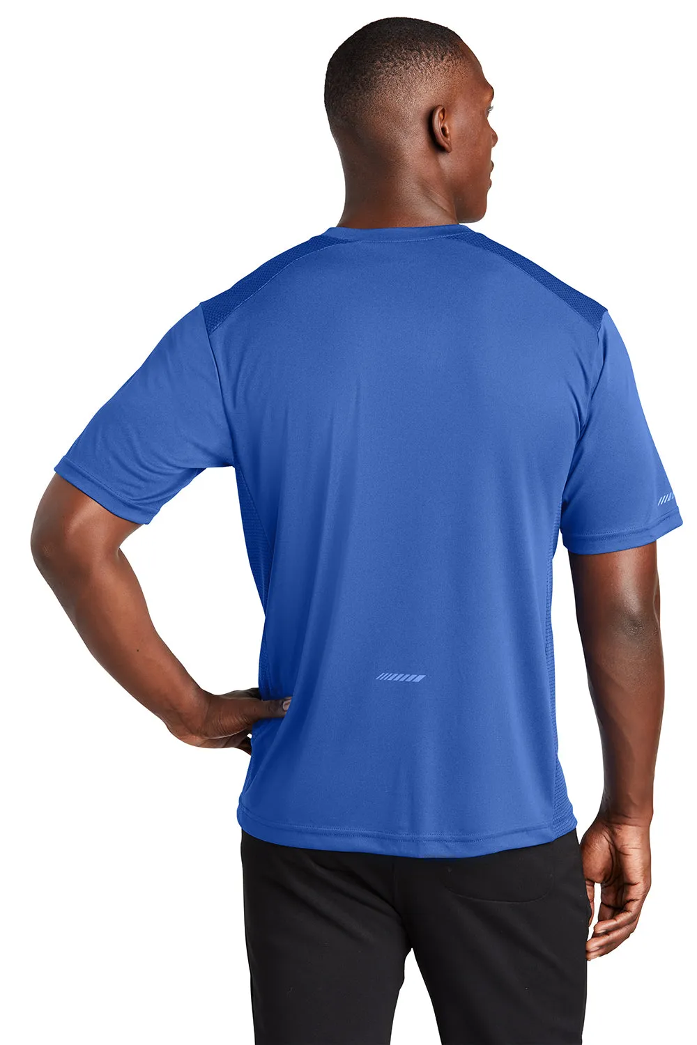 Sport-Tek Mens Elevate Moisture Wicking Short Sleeve Crewneck T-Shirt - True Royal Blue Clothing Sport-Tek