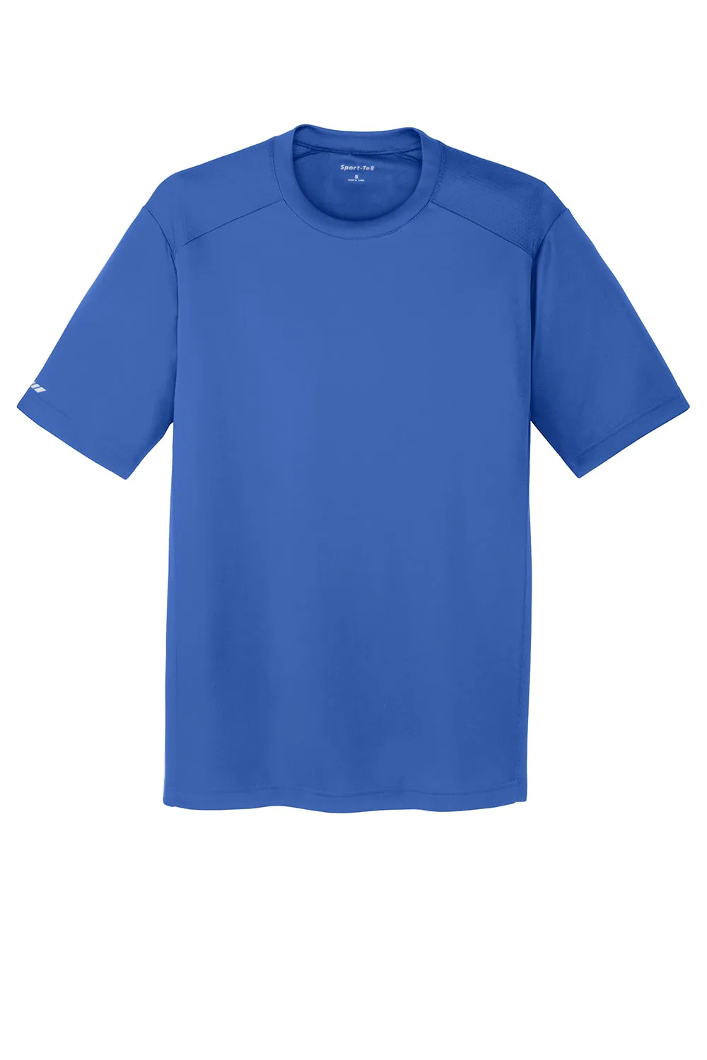 Sport-Tek Mens Elevate Moisture Wicking Short Sleeve Crewneck T-Shirt - True Royal Blue Clothing Sport-Tek