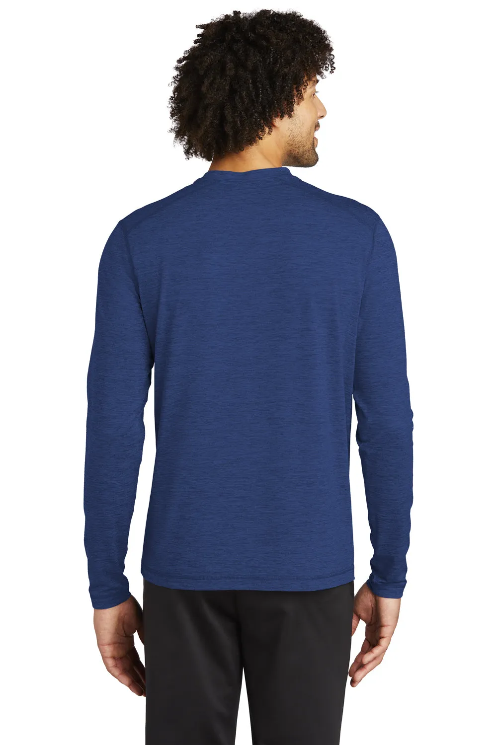 Sport-Tek Mens Exchange 1.5 Long Sleeve Crewneck T-Shirt - Heather True Royal Blue - Closeout Clothing Sport-Tek