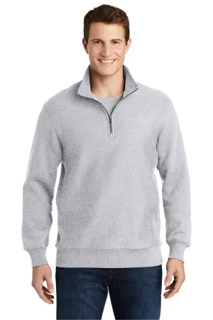Sport-Tek Mens Fleece 1/4 Zip Sweatshirt - Heather Grey Clothing Sport-Tek