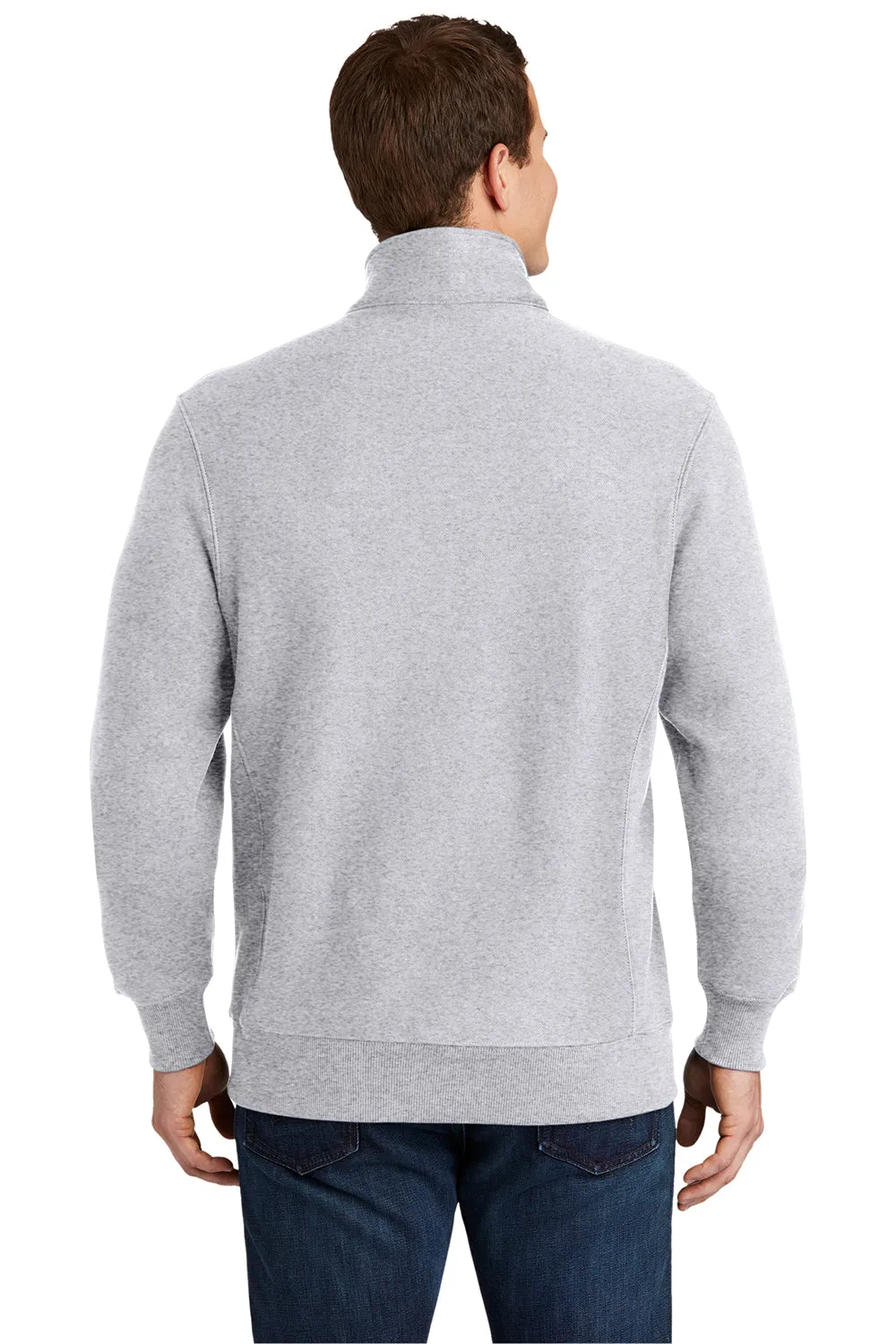 Sport-Tek Mens Fleece 1/4 Zip Sweatshirt - Heather Grey Clothing Sport-Tek