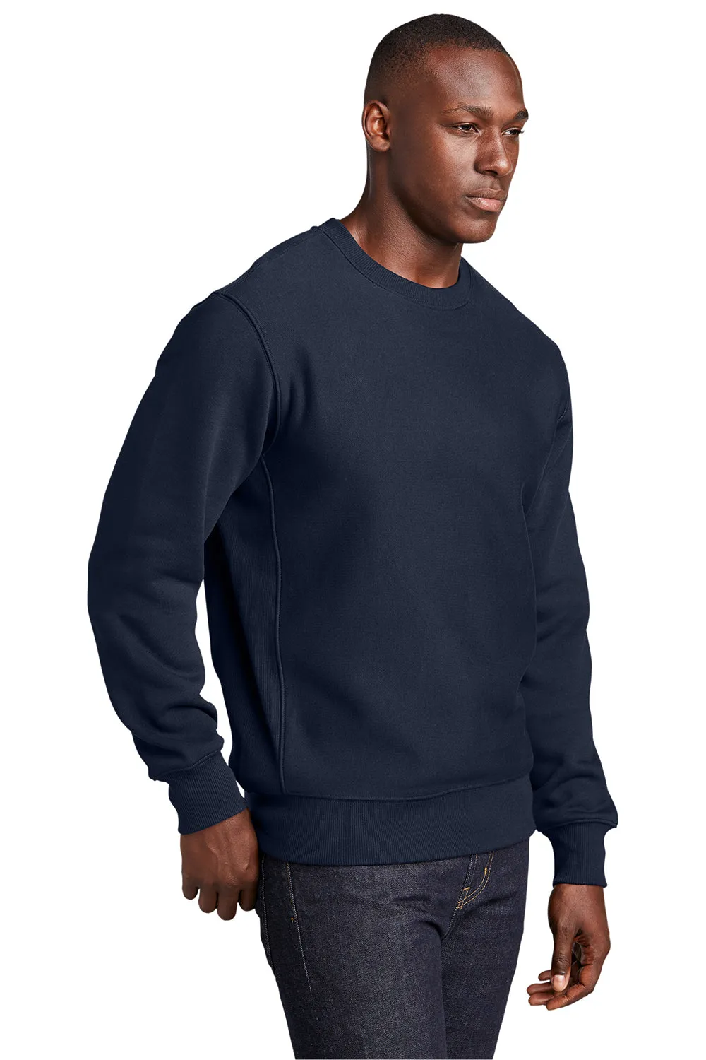 Sport-Tek Mens Fleece Crewneck Sweatshirt - True Navy Blue Clothing Sport-Tek
