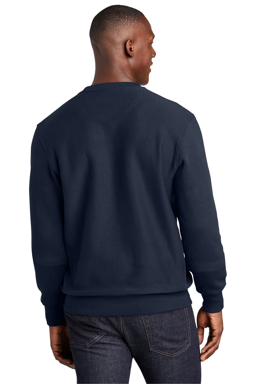 Sport-Tek Mens Fleece Crewneck Sweatshirt - True Navy Blue Clothing Sport-Tek