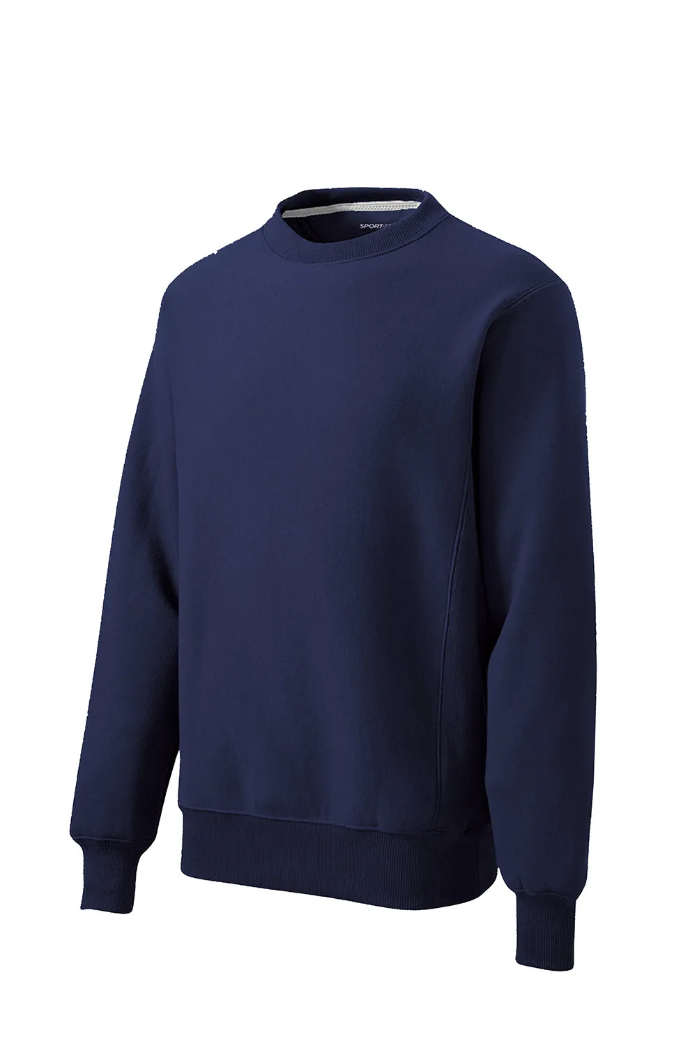 Sport-Tek Mens Fleece Crewneck Sweatshirt - True Navy Blue Clothing Sport-Tek