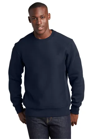 Sport-Tek Mens Fleece Crewneck Sweatshirt - True Navy Blue Clothing Sport-Tek