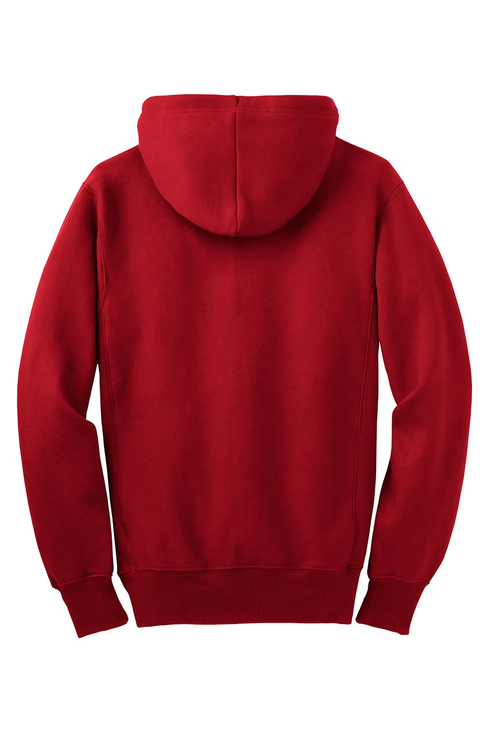 Sport-Tek Mens Fleece Full Zip Hooded Sweatshirt Hoodie w/ Pockets - Red Clothing Sport-Tek