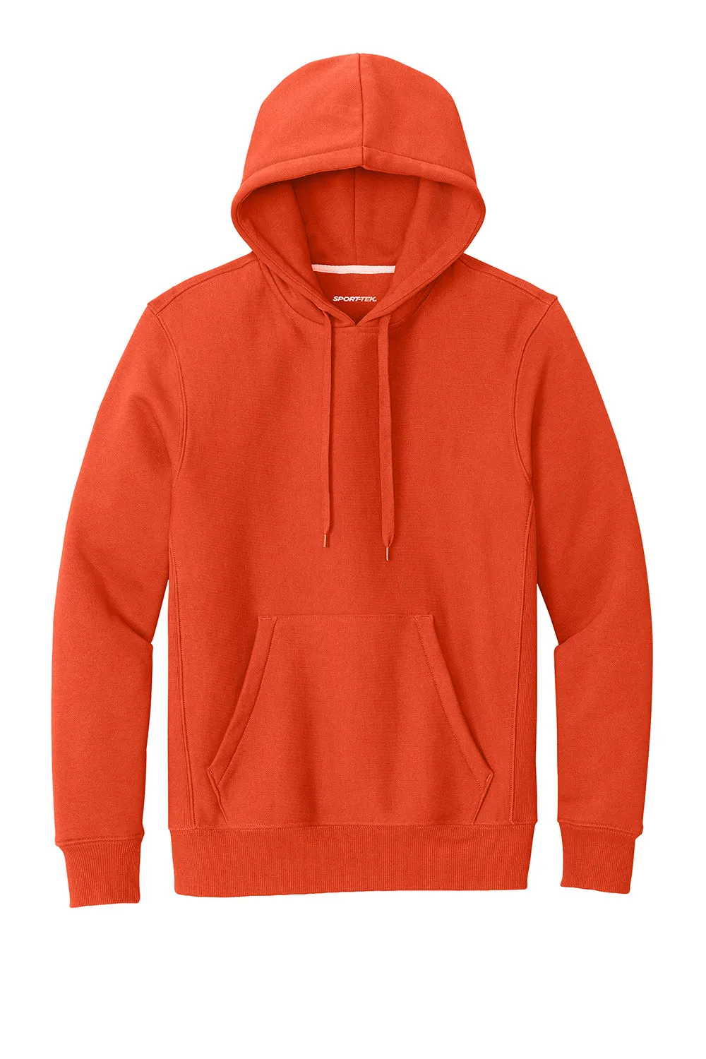 Sport-Tek Mens Fleece Hooded Sweatshirt Hoodie w/ Pouch Pocket - Orange Clothing Sport-Tek