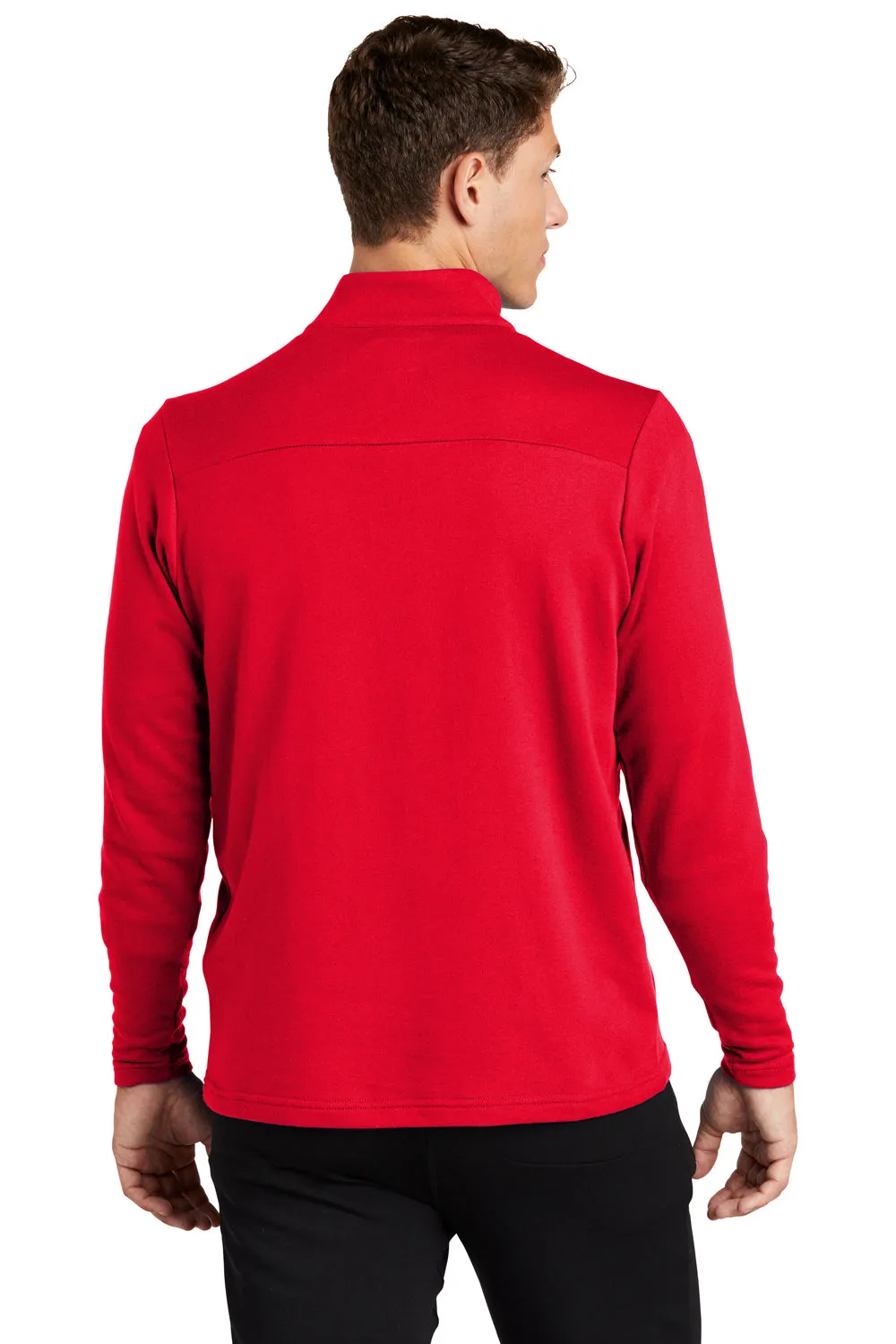 Sport-Tek Mens French Terry 1/4 Zip Sweatshirt - True Red Clothing Sport-Tek