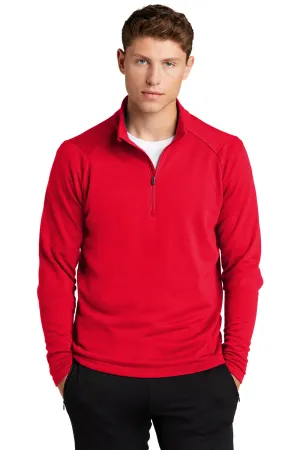 Sport-Tek Mens French Terry 1/4 Zip Sweatshirt - True Red Clothing Sport-Tek