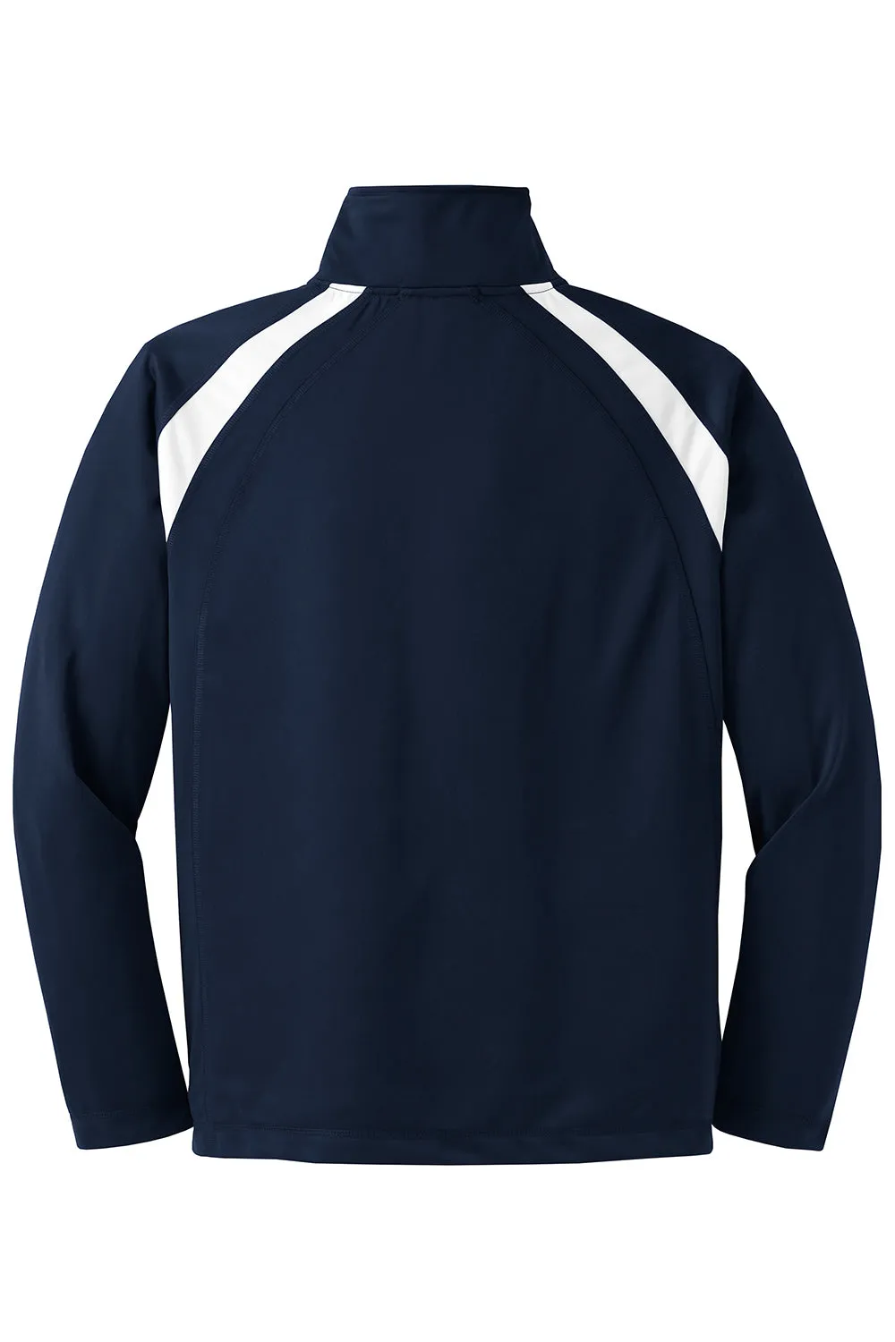Sport-Tek Mens Full Zip Track Jacket - True Navy Blue/White Clothing Sport-Tek