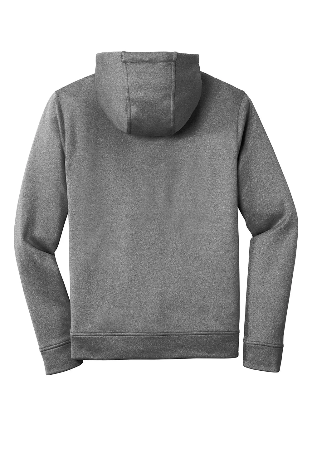 Sport-Tek Mens Heather Sport-Wick Moisture Wicking Fleece Hooded Sweatshirt Hoodie w/ Pouch Pocket - Heather Black Clothing Sport-Tek