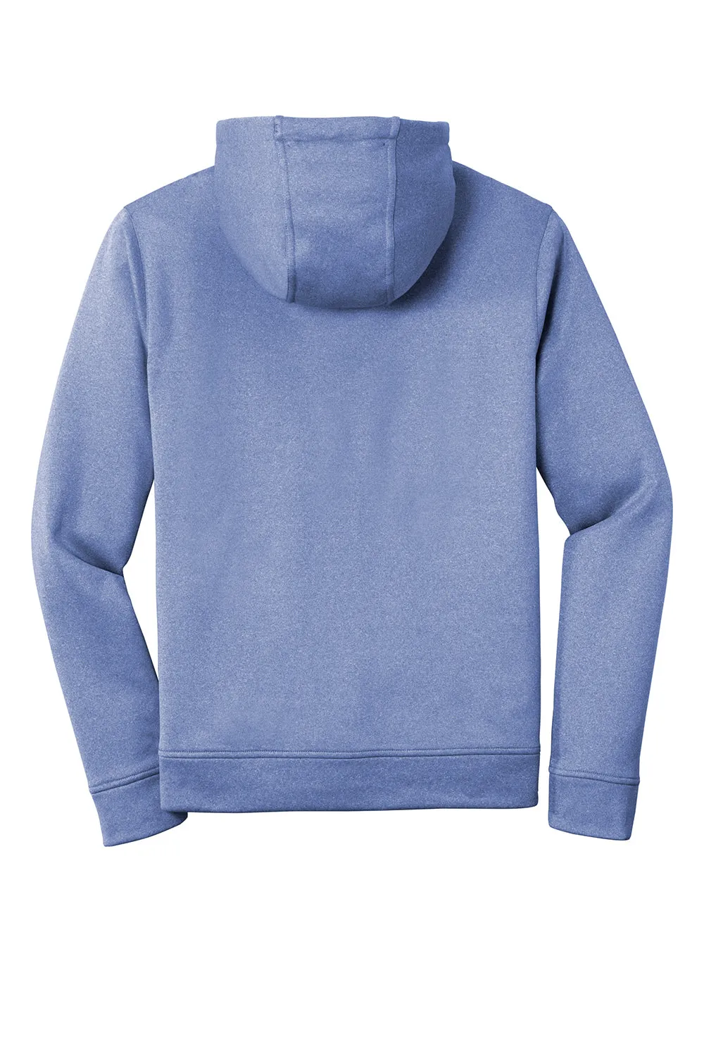 Sport-Tek Mens Heather Sport-Wick Moisture Wicking Fleece Hooded Sweatshirt Hoodie w/ Pouch Pocket - Heather True Royal Blue - Closeout Clothing Sport-Tek