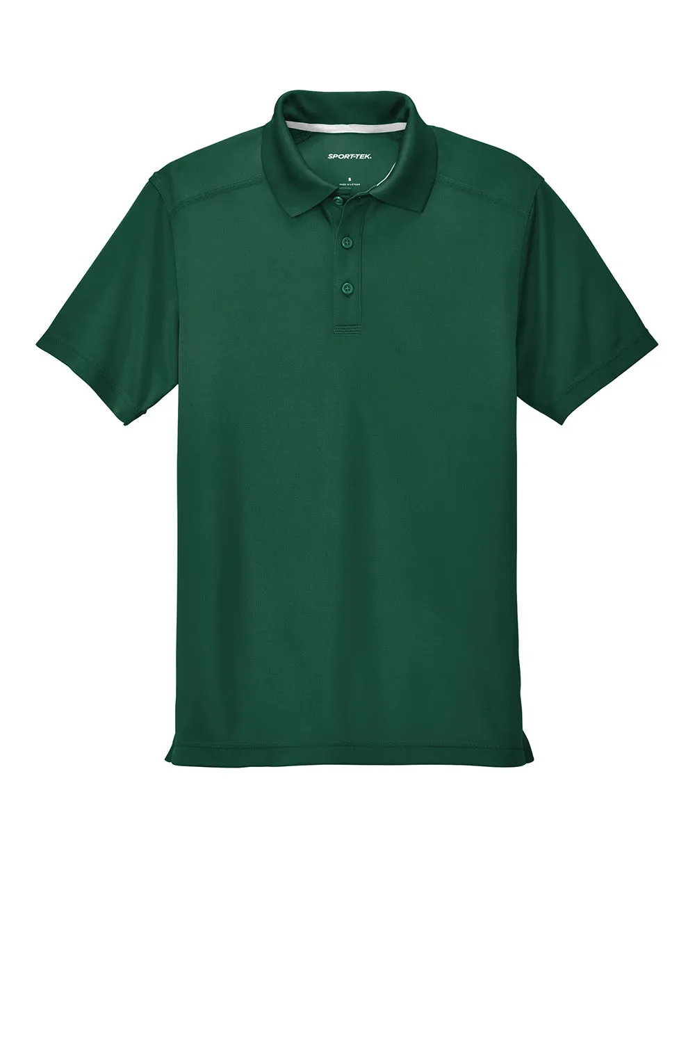 Sport-Tek Mens Micro-Mesh Moisture Wicking Short Sleeve Polo Shirt - Forest Green Clothing Sport-Tek