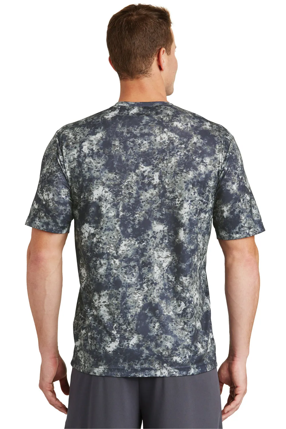 Sport-Tek Mens Mineral Freeze Moisture Wicking Short Sleeve Crewneck T-Shirt - True Navy Blue - Closeout Clothing Sport-Tek