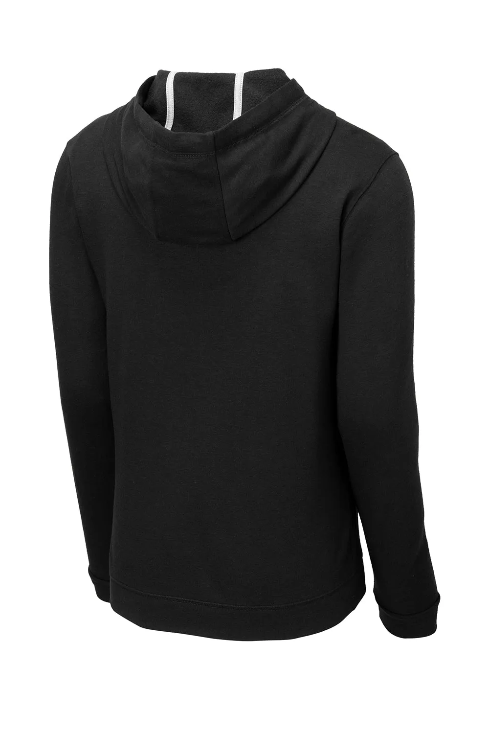 Sport-Tek Mens Moisture Wicking Fleece Hooded Sweatshirt Hoodie w/ Pouch Pocket - Black Clothing Sport-Tek