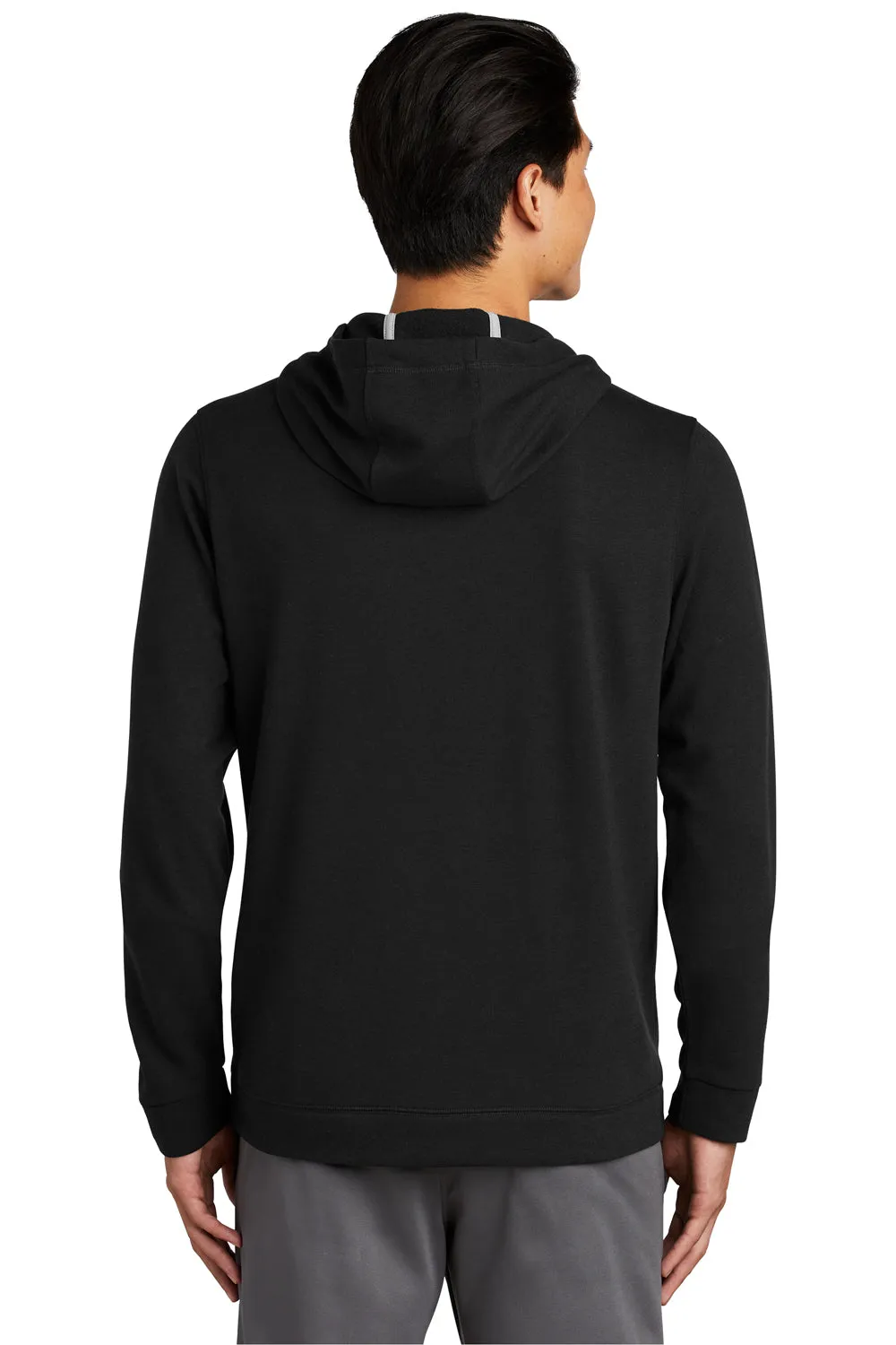 Sport-Tek Mens Moisture Wicking Fleece Hooded Sweatshirt Hoodie w/ Pouch Pocket - Black Clothing Sport-Tek