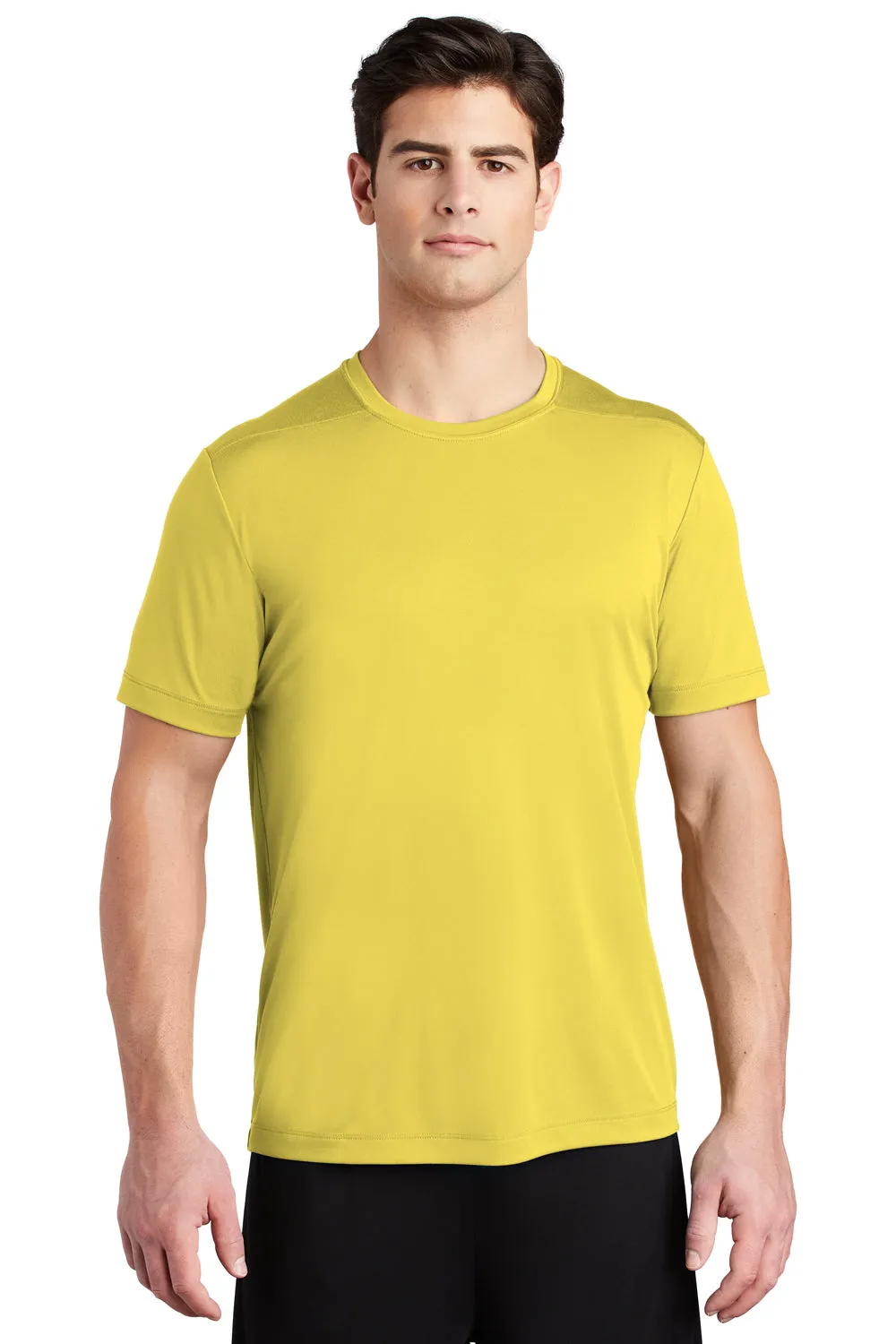 Sport-Tek Mens Moisture Wicking Short Sleeve Crewneck T-Shirt - Yellow Clothing Sport-Tek