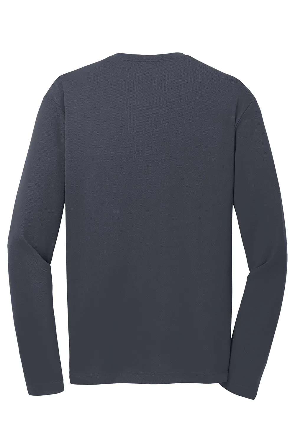 Sport-Tek Mens RacerMesh Moisture Wicking Long Sleeve Crewneck T-Shirt - Graphite Grey Clothing Sport-Tek