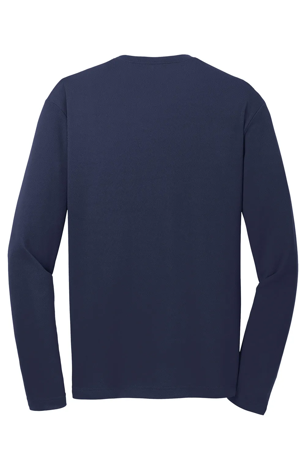 Sport-Tek Mens RacerMesh Moisture Wicking Long Sleeve Crewneck T-Shirt - True Navy Blue Clothing Sport-Tek