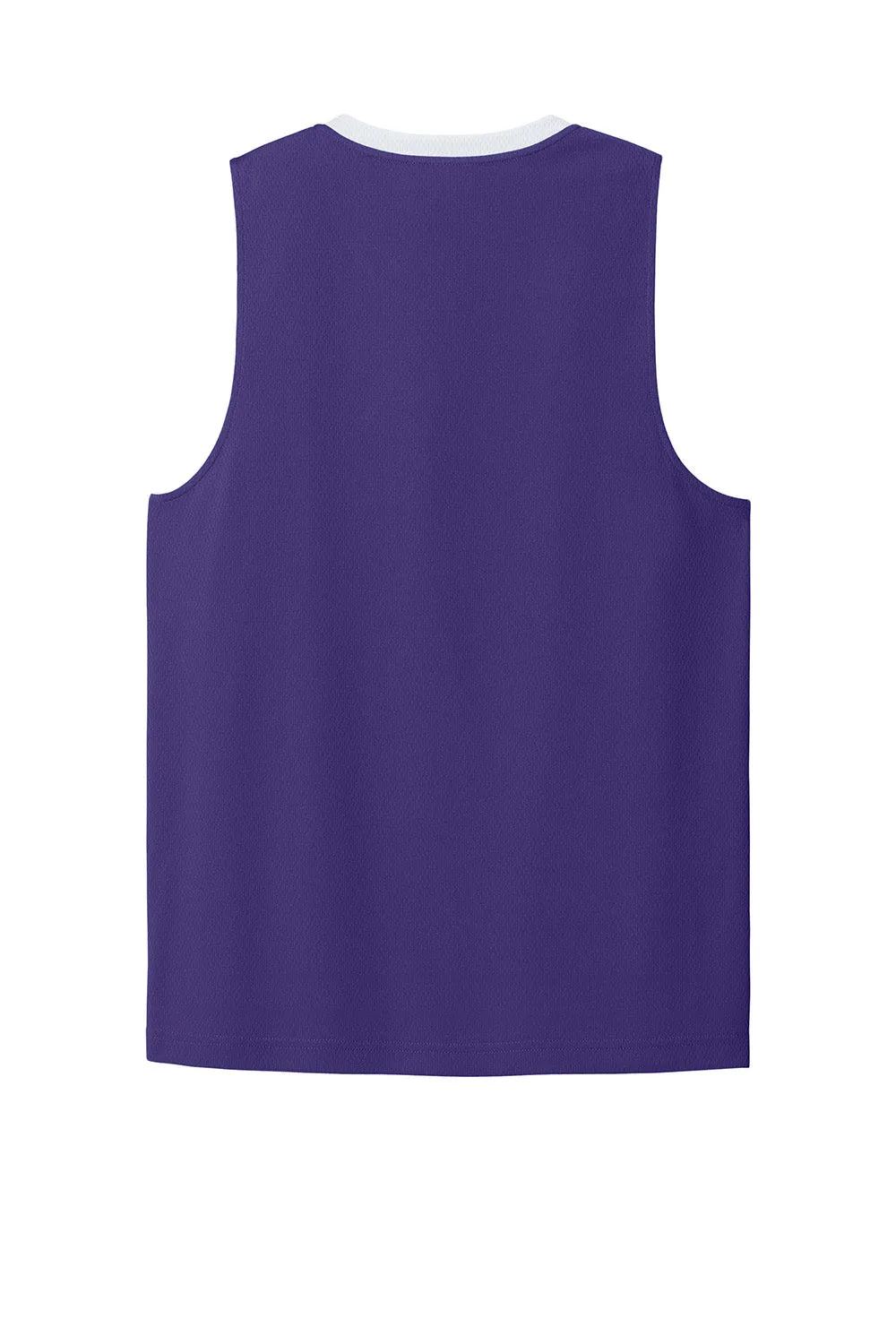 Sport-Tek Mens Rival Basketball Moisture Wicking Reversible Jersey Tank Top - Purple/White Clothing Sport-Tek