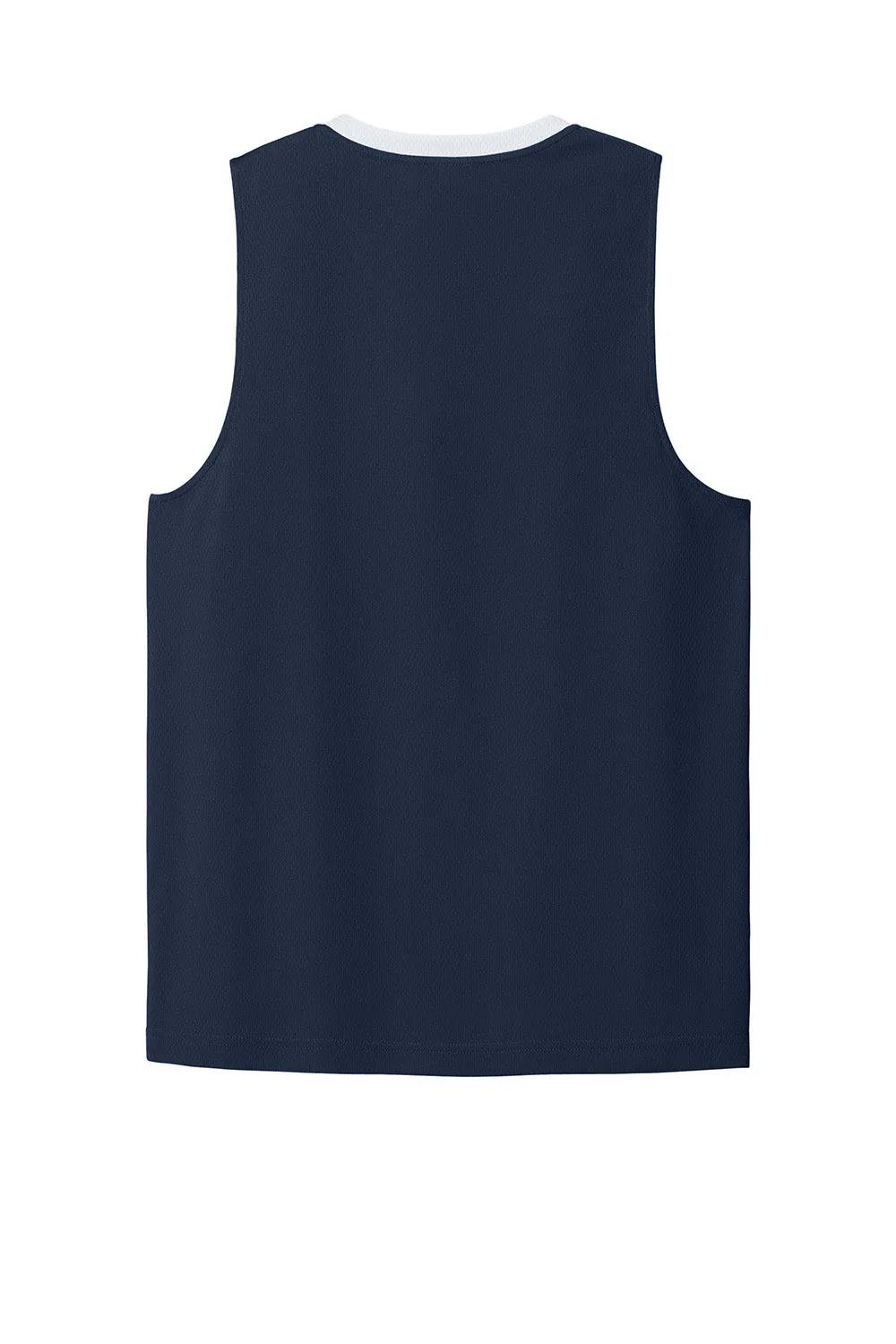 Sport-Tek Mens Rival Basketball Moisture Wicking Reversible Jersey Tank Top - True Navy Blue/White Clothing Sport-Tek