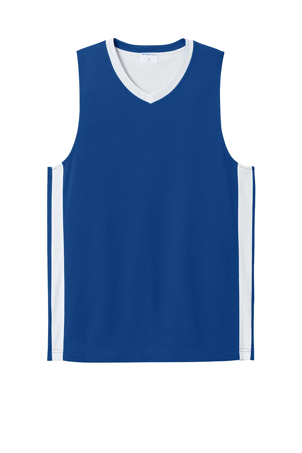 Sport-Tek Mens Rival Basketball Moisture Wicking Reversible Jersey Tank Top - True Royal Blue/White Clothing Sport-Tek