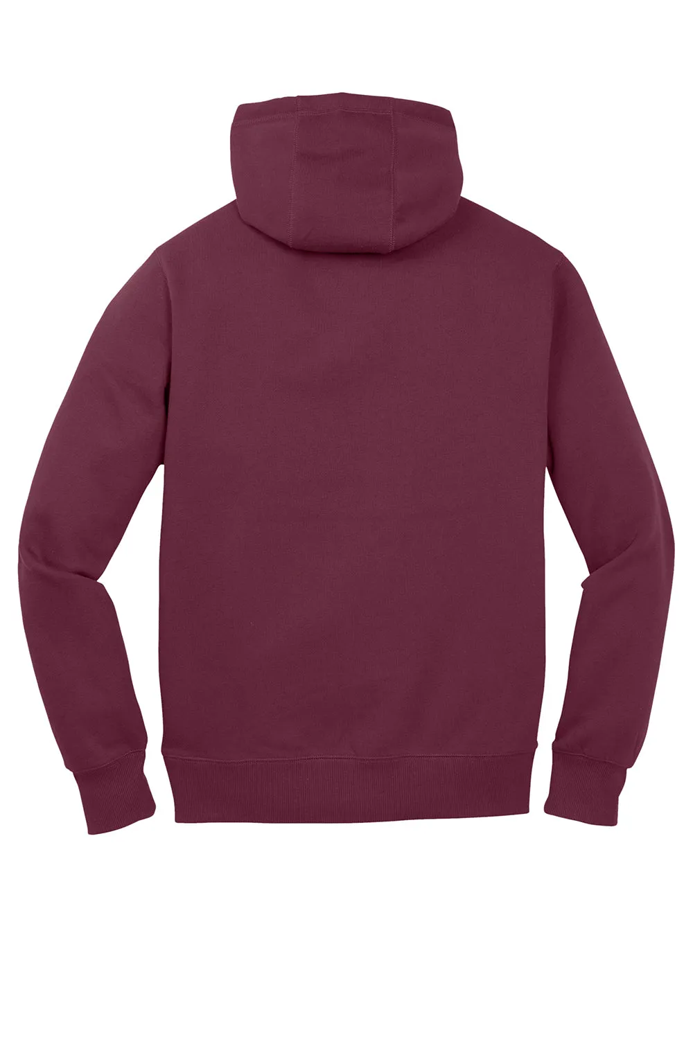 Sport-Tek Mens Shrink Resistant Fleece Hooded Sweatshirt Hoodie w/ Pouch Pocket - Maroon Clothing Sport-Tek