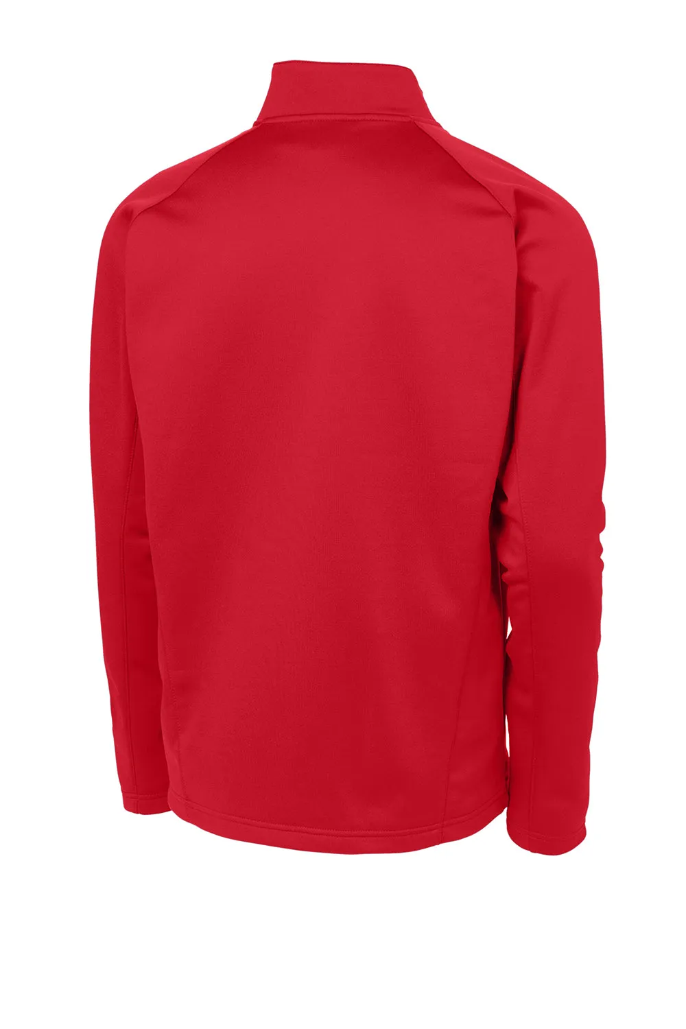 Sport-Tek Mens Sport-Wick Moisture Wicking Fleece 1/4 Zip Sweatshirt - Deep Red/Silver Grey Clothing Sport-Tek