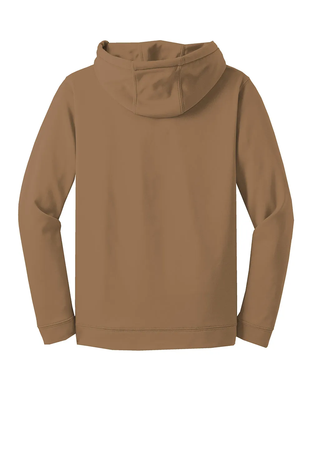 Sport-Tek Mens Sport-Wick Moisture Wicking Fleece Hooded Sweatshirt Hoodie w/ Pouch Pocket - Woodland Brown Clothing Sport-Tek