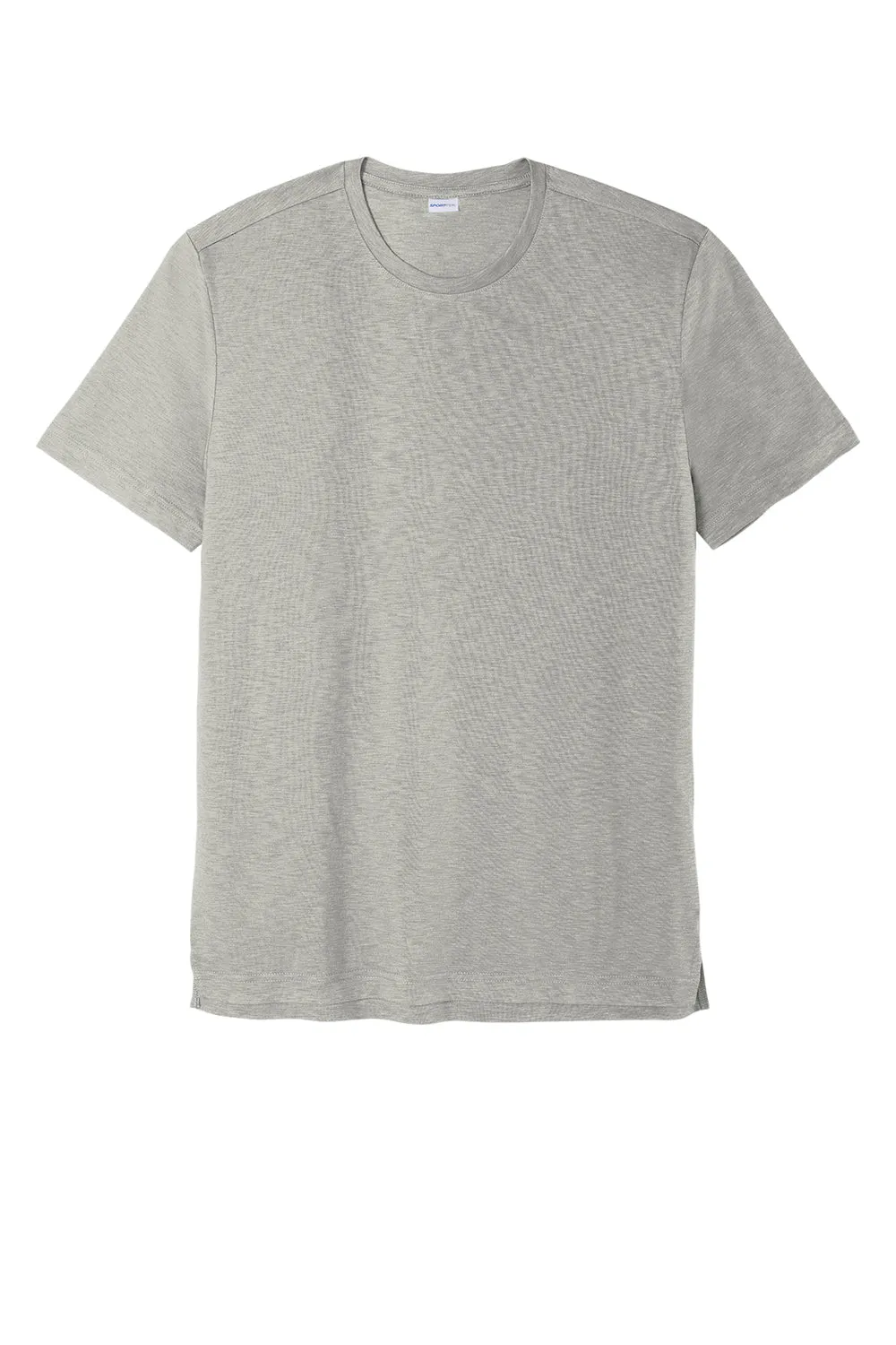 Sport-Tek Mens Strive Moisture Wicking Short Sleeve Crewneck T-Shirt - Silver Grey Clothing Sport-Tek