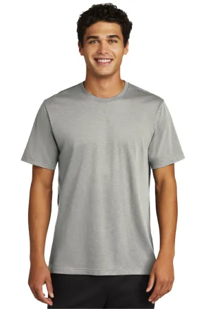 Sport-Tek Mens Strive Moisture Wicking Short Sleeve Crewneck T-Shirt - Silver Grey Clothing Sport-Tek