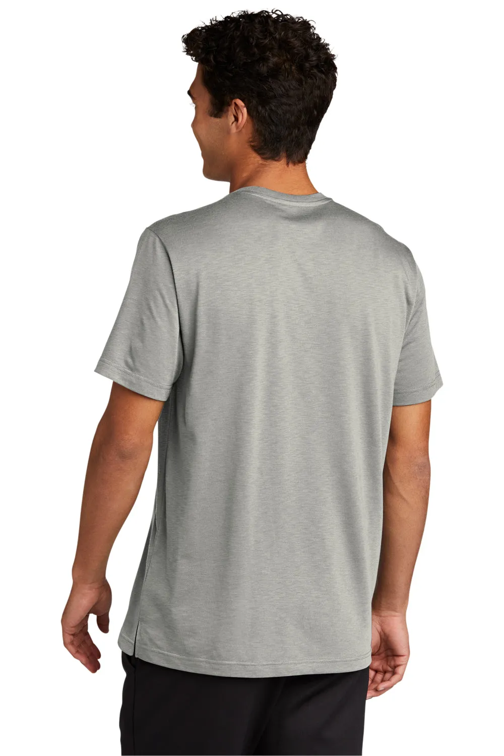 Sport-Tek Mens Strive Moisture Wicking Short Sleeve Crewneck T-Shirt - Silver Grey Clothing Sport-Tek