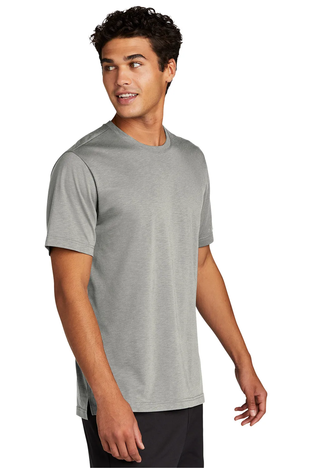 Sport-Tek Mens Strive Moisture Wicking Short Sleeve Crewneck T-Shirt - Silver Grey Clothing Sport-Tek