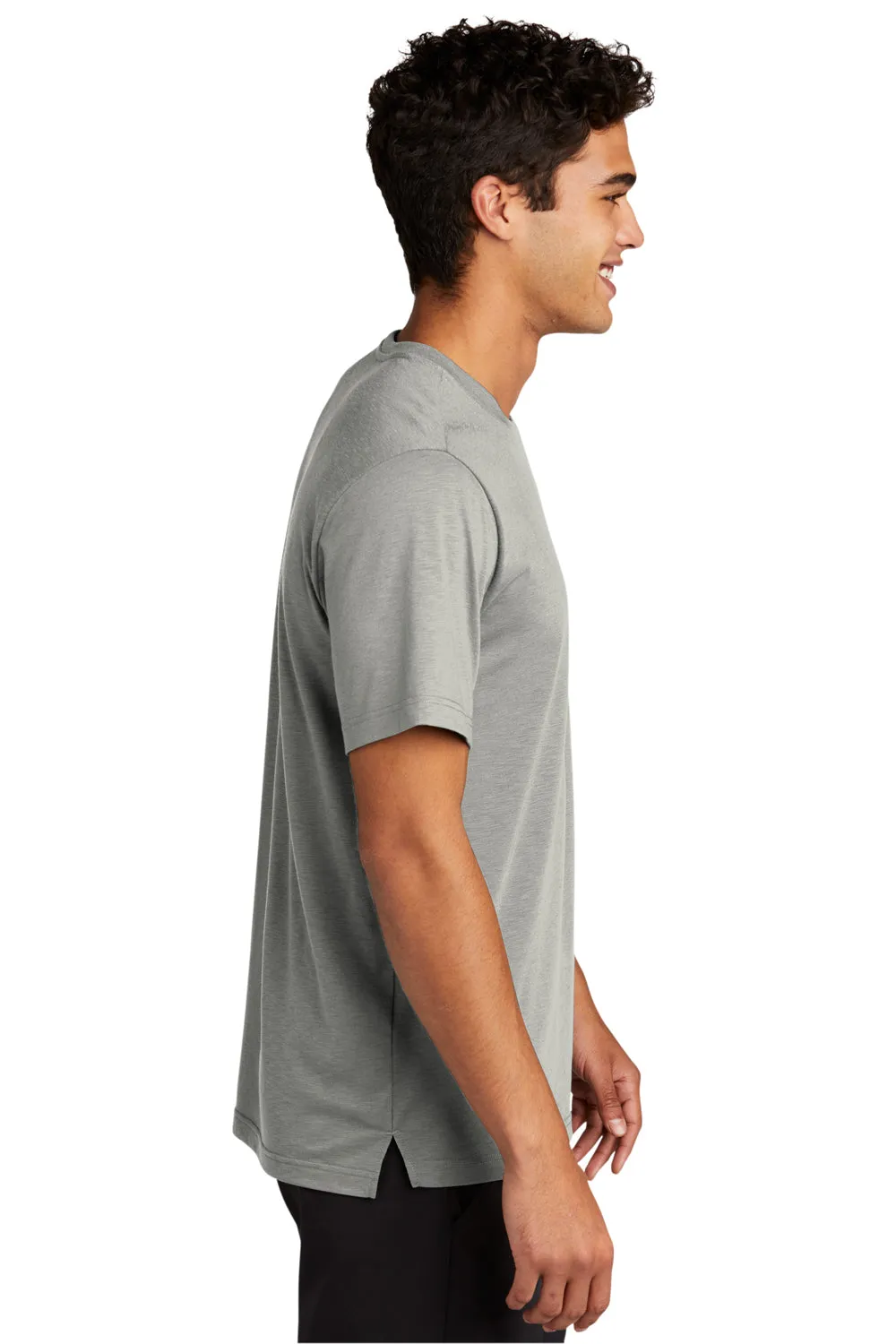Sport-Tek Mens Strive Moisture Wicking Short Sleeve Crewneck T-Shirt - Silver Grey Clothing Sport-Tek