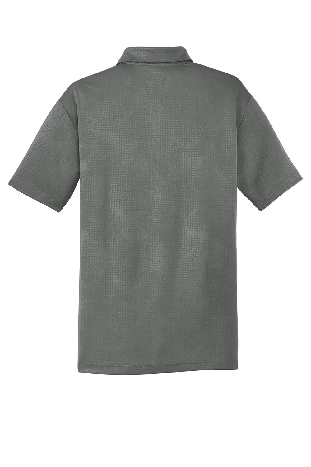 Sport-Tek Mens Tough Moisture Wicking Short Sleeve Polo Shirt - Dark Smoke Grey Clothing Sport-Tek