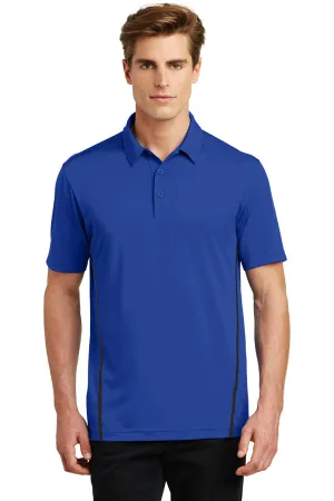 Sport-Tek Mens Tough Moisture Wicking Short Sleeve Polo Shirt - True Royal Blue/Black - Closeout Clothing Sport-Tek