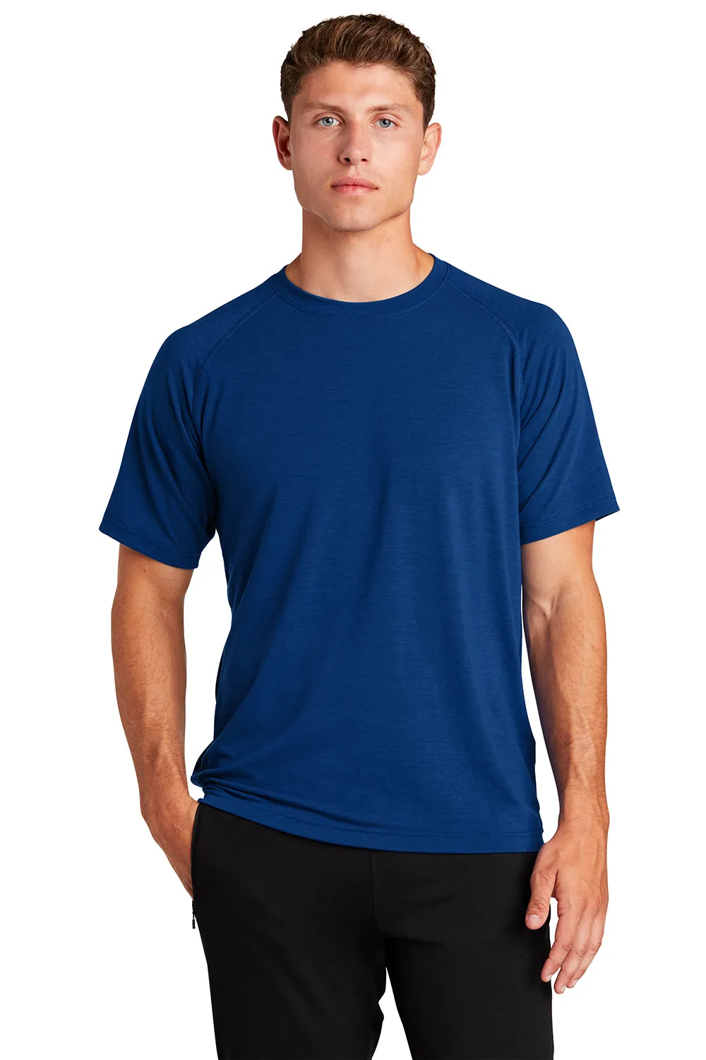Sport-Tek Mens Ultimate Performance Moisture Wicking Short Sleeve Crewneck T-Shirt - True Royal Blue Clothing Sport-Tek