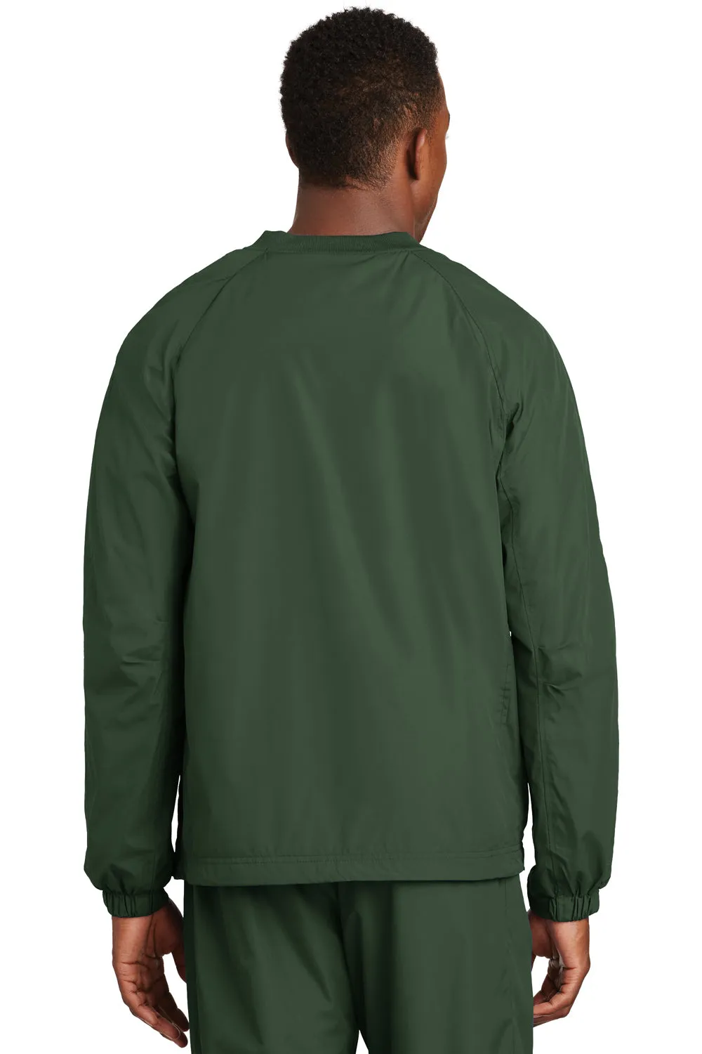 Sport-Tek Mens V-Neck Wind Jacket - Forest Green - Closeout Clothing Sport-Tek