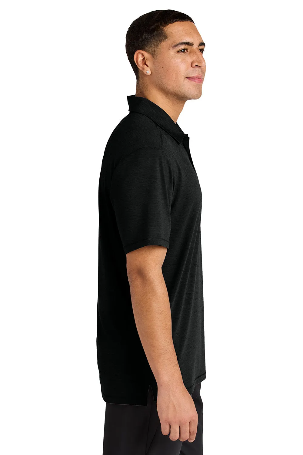 Sport-Tek Mens Versa Moisture Wicking Short Sleeve Polo Shirt - Black Clothing Sport-Tek