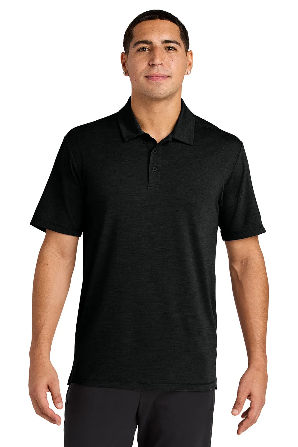 Sport-Tek Mens Versa Moisture Wicking Short Sleeve Polo Shirt - Black Clothing Sport-Tek