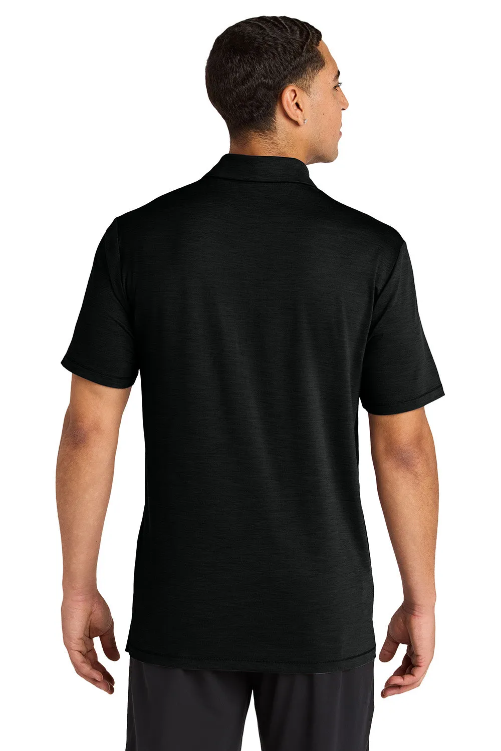Sport-Tek Mens Versa Moisture Wicking Short Sleeve Polo Shirt - Black Clothing Sport-Tek