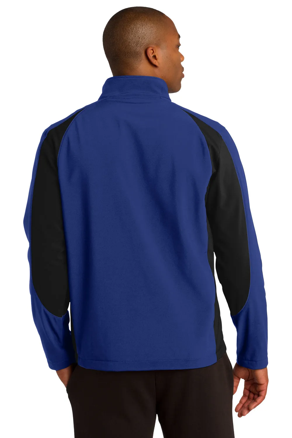 Sport-Tek Mens Water Resistant Full Zip Jacket - True Royal Blue/Black - Closeout Clothing Sport-Tek