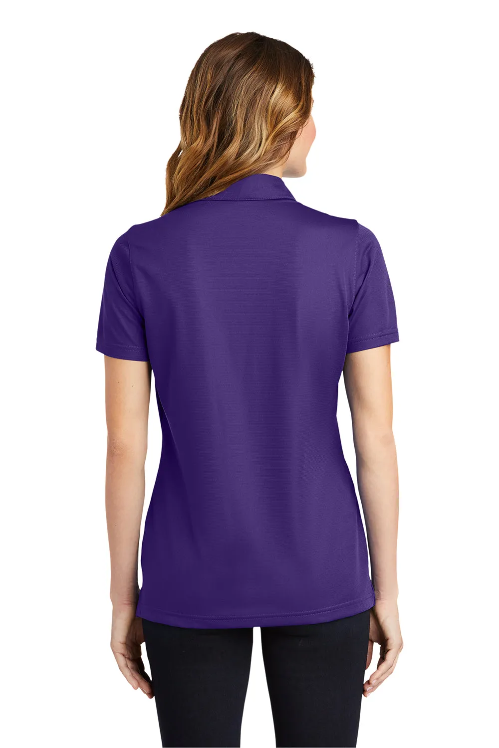 Sport-Tek Womens Active Mesh Moisture Wicking Short Sleeve Polo Shirt - Purple - Closeout Clothing Sport-Tek