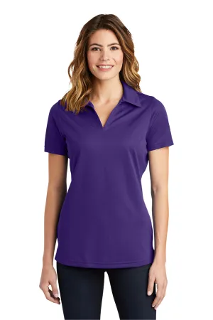 Sport-Tek Womens Active Mesh Moisture Wicking Short Sleeve Polo Shirt - Purple - Closeout Clothing Sport-Tek