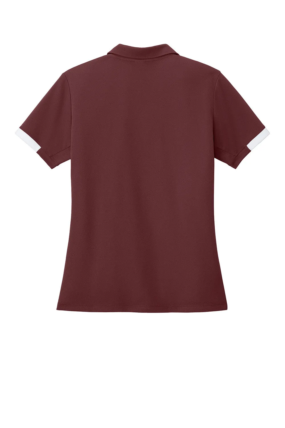 Sport-Tek Womens Club Colorblock Moisture Wicking Short Sleeve Polo Shirt - Maroon/White Clothing Sport-Tek