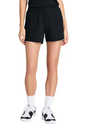 Sport-Tek Womens Club Moisture Wicking Shorts - Black/Black Clothing Sport-Tek