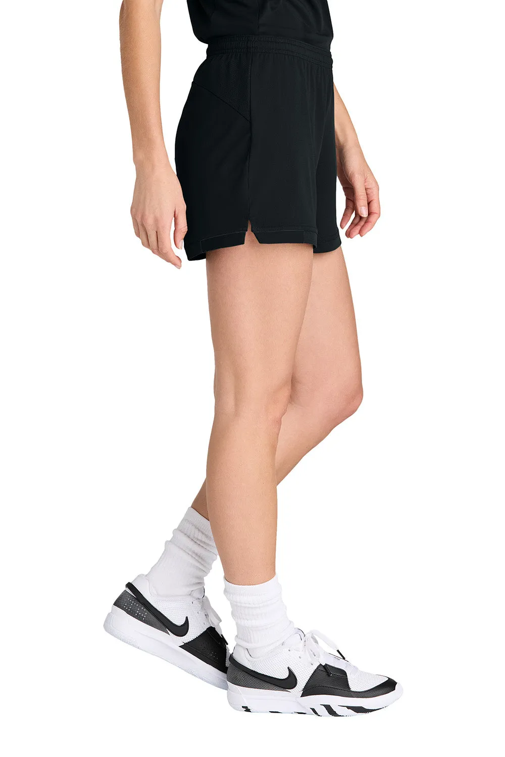 Sport-Tek Womens Club Moisture Wicking Shorts - Black/Black Clothing Sport-Tek