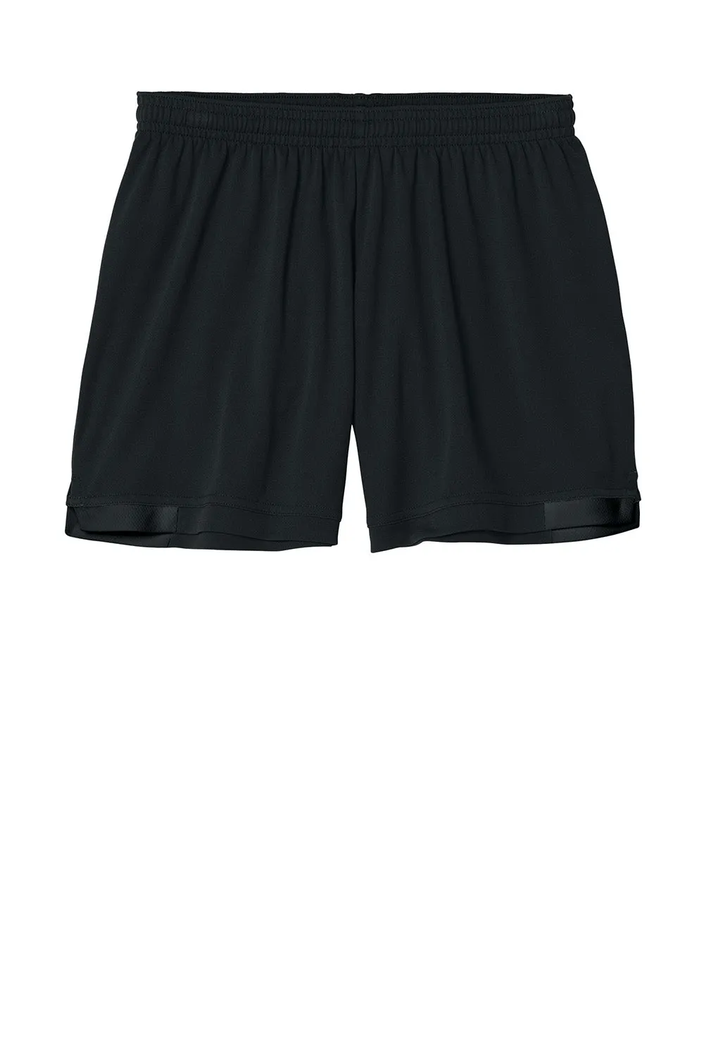 Sport-Tek Womens Club Moisture Wicking Shorts - Black/Black Clothing Sport-Tek