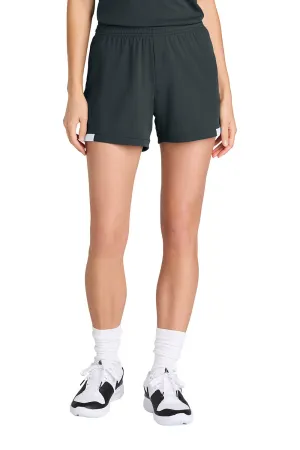 Sport-Tek Womens Club Moisture Wicking Shorts - Iron Grey/White Clothing Sport-Tek
